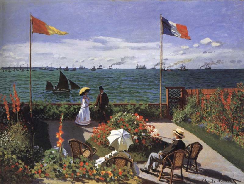 Claude Monet Garden at Sinte-Adresse oil painting image